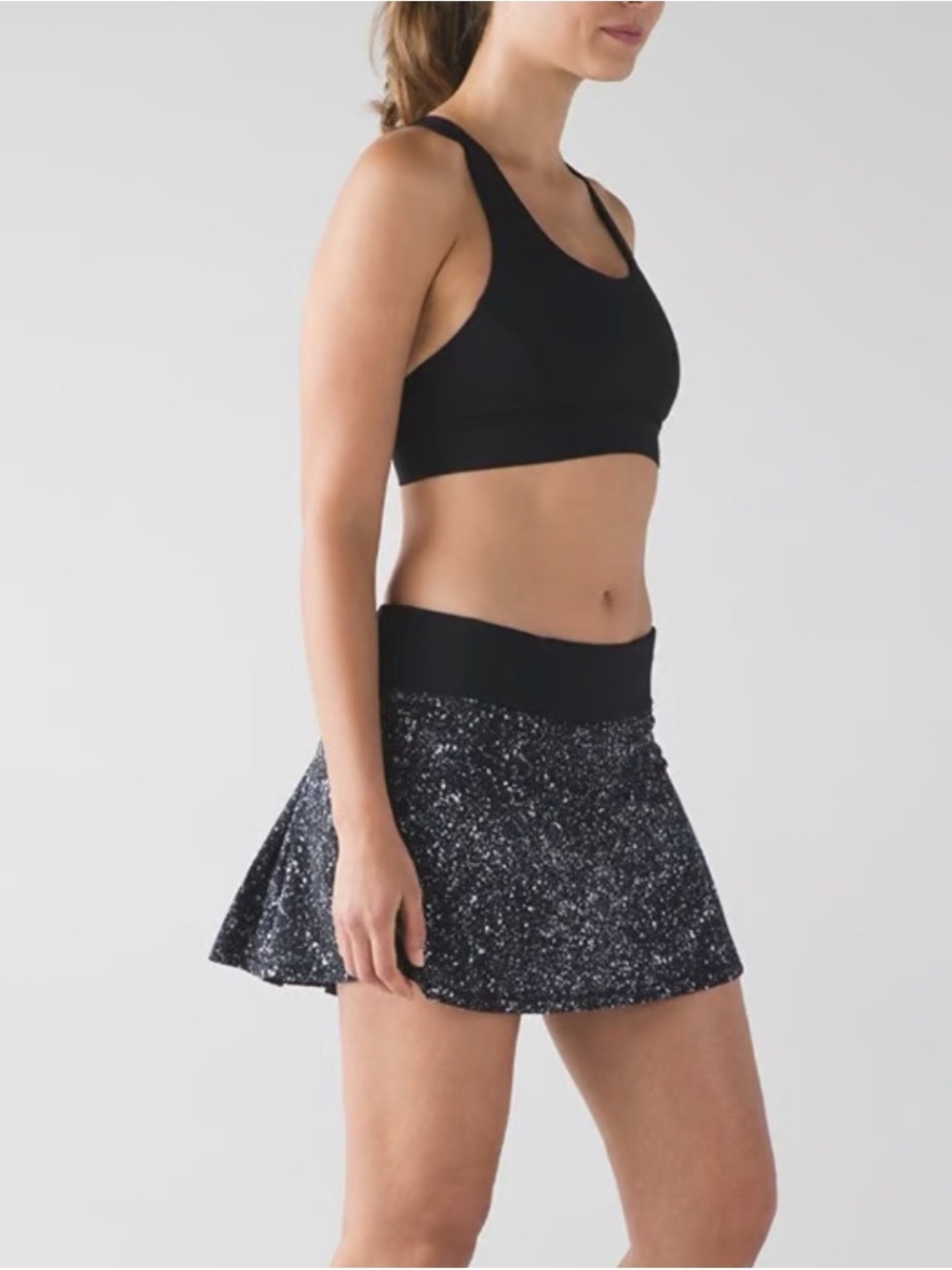 lululemon athletica Black Sparkle Skater Skirt